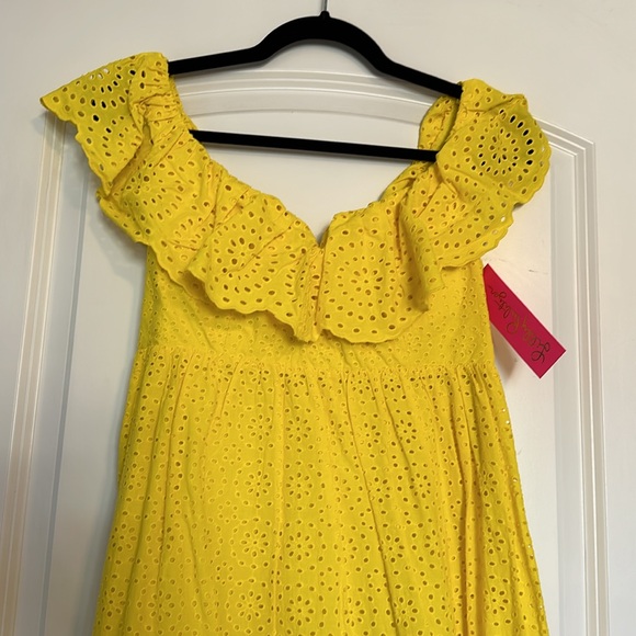 Lilly Pulitzer Asteria Eyelet Babydoll Dress - Size 0 - Picture 3 of 7